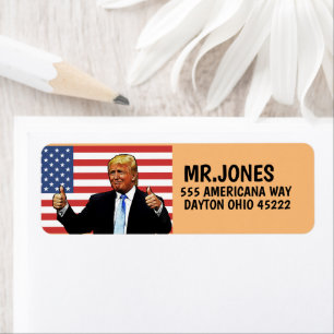 DONALD TRUMP THUMBS UP Return Address Label