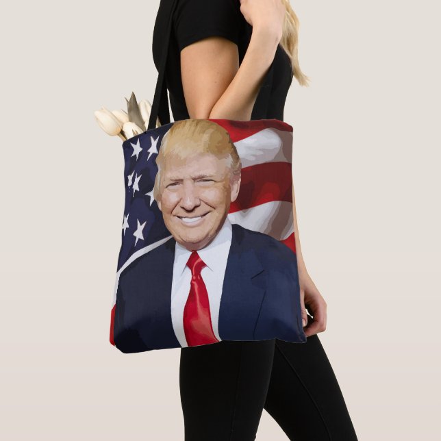 DONALD TRUMP TOTE GIFT FOR HER BAG (Close Up)