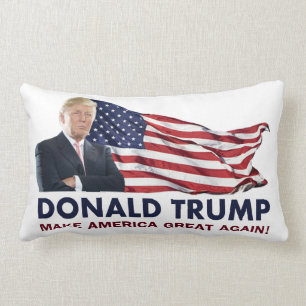 Donald Trump US Flag Lumbar Cushion
