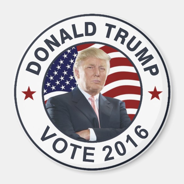 Donald Trump US Flag Magnet (Front)