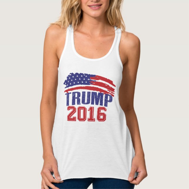 Donald Trump US Flag Singlet (Front)