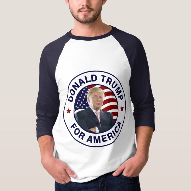 Donald Trump US Flag T-Shirt (Front)