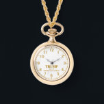 Donald Trump US President 45-47 America Is Great Watch<br><div class="desc">Donald Trump US President 45-47 America Is Great Watch featuring gold script on a clean white background. Support the republican party. America is great!  Keep America Great. Make America Great Again. Easy to customize all text.</div>