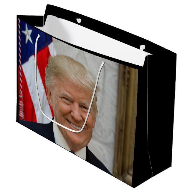 Donald Trump US President White House MAGA 2024  Large Gift Bag (Front Angled)