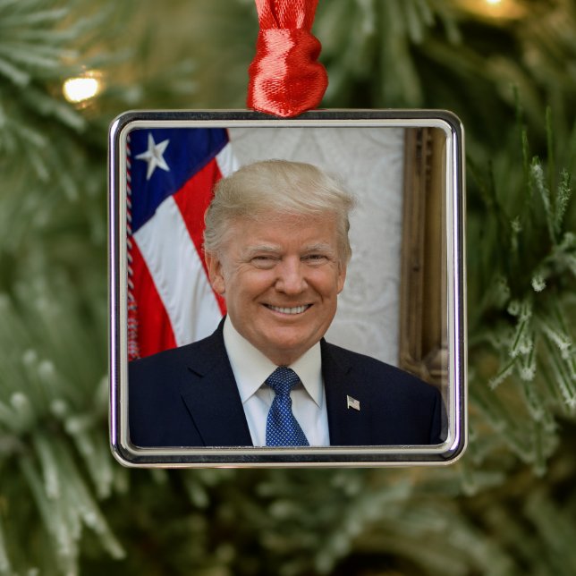 Donald Trump US President White House MAGA 2024  Metal Tree Decoration (Tree)