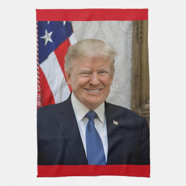 Donald Trump US President White House MAGA 2024  Tea Towel (Vertical)