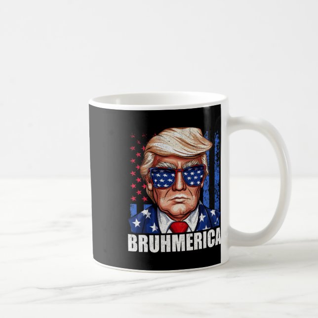 Donald Trump Usa American Flag Funny Distressed  Coffee Mug (Right)