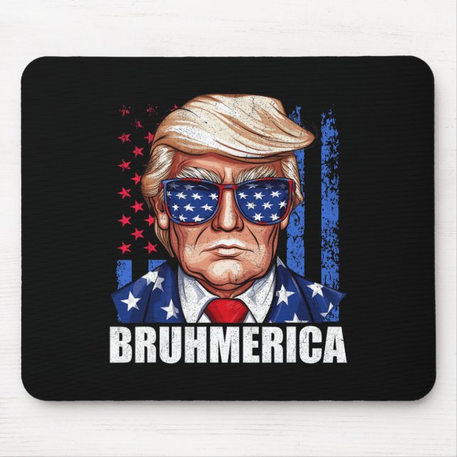 Donald Trump Usa American Flag Funny Distressed  Mouse Pad (Front)