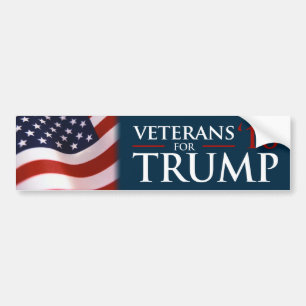 Donald Trump Veterans For Trump 2016 Bumper Sticker