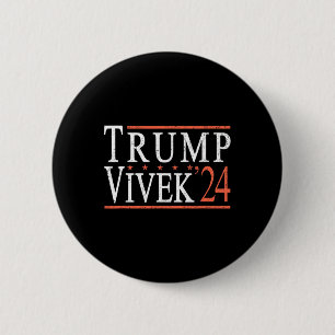 Donald Trump Vivek Ramaswamy 2024 President Republ 6 Cm Round Badge