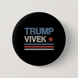 Donald Trump Vivek Ramaswamy 2024 President Republ 6 Cm Round Badge