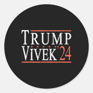 Donald Trump Vivek Ramaswamy 2024 President Republ Classic Round Sticker