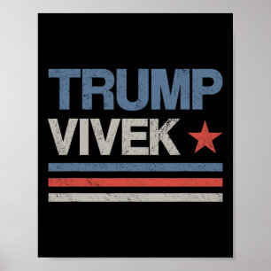 Donald Trump Vivek Ramaswamy 2024 President Republ Poster