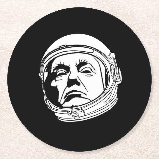 Donald Trump Warp Speed Round Paper Coaster (Front)