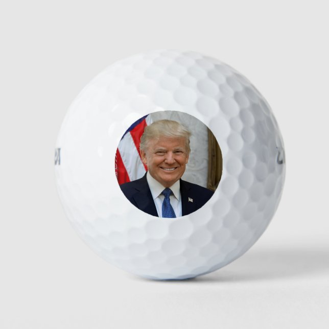 Donald Trump White House President Portrait Golf Balls (Front)