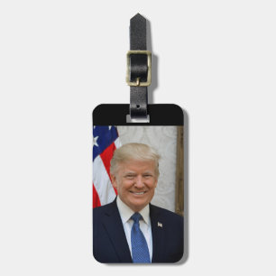 Donald Trump White House President Portrait Luggag Luggage Tag