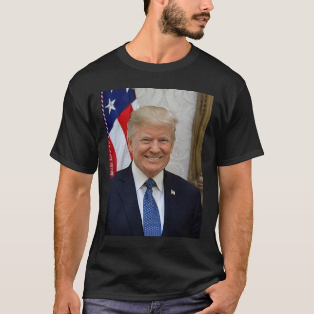 Donald Trump White House President Portrait T-Shirt (Front)