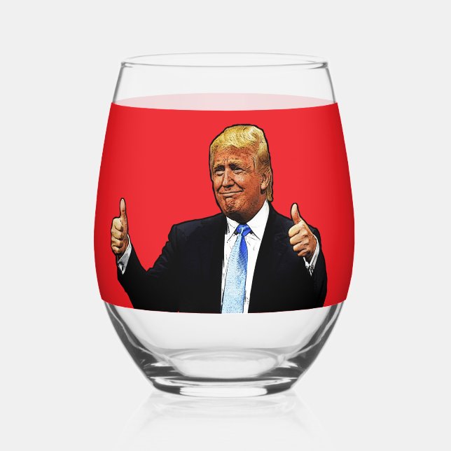 DONALD TRUMP WINE GLASS (Front)