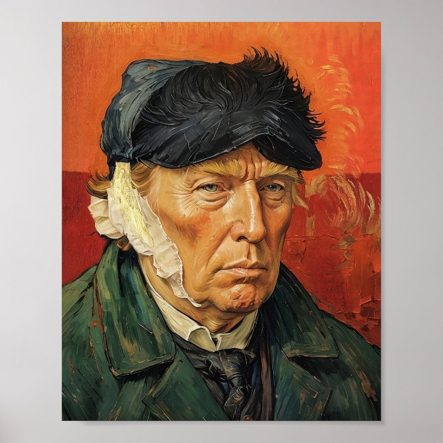 Donald Trump with Bandaged Ear Poster (Front)