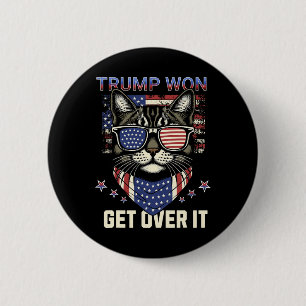 Donald Trump Won 2024 Election Cats For Trump Men  6 Cm Round Badge