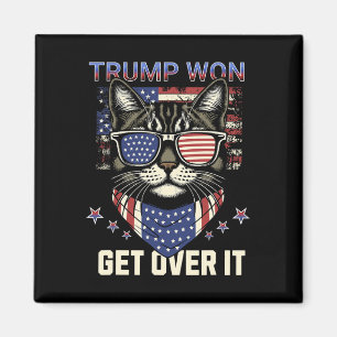 Donald Trump Won 2024 Election Cats For Trump Men Magnet