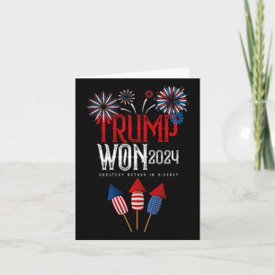 Donald Trump Won 2024 Election Inauguration Men Wo Card