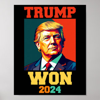 Donald Trump Won 2024 Election Inauguration Men Wo Poster