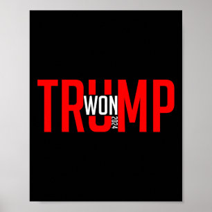 Donald Trump Won 2024 Election Inauguration Men Wo Poster