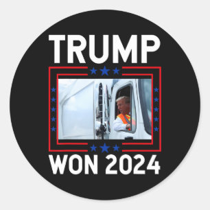 Donald Trump Won 2024 Election Inauguration Trump  Classic Round Sticker