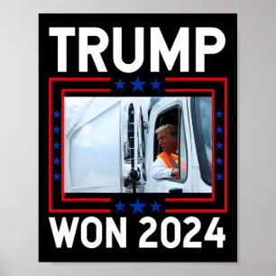 Donald Trump Won 2024 Election Inauguration Trump  Poster