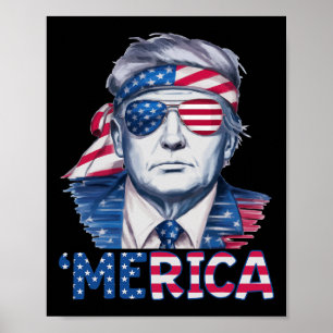 Donald Trump Won Elections 2024 merica Usa Flag Su Poster