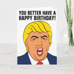 DONALD TRUMP WOODEN SPOON FUNNY BIRTHDAY CARD