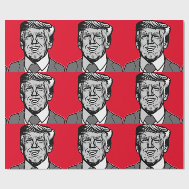 DONALD TRUMP WRAPPING PAPER (Flat)