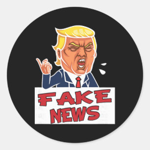 Donald Trump You Are Fake News Classic Round Sticker
