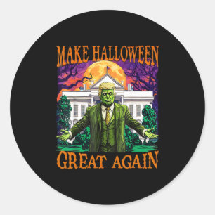 Donald Trump Zombie Make Halloween Great Again Tru Classic Round Sticker
