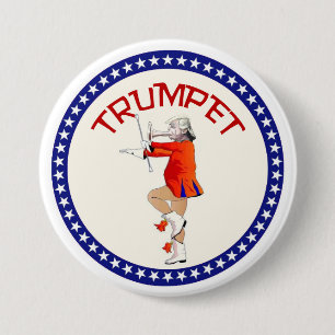 Donald Trumpet 7.5 Cm Round Badge