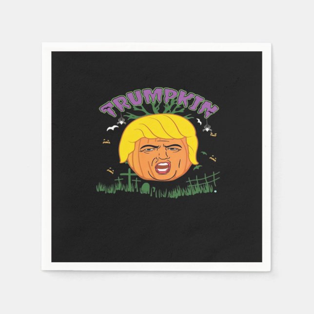 Donald Trumpkin Make Halloween Great Again Adult T Napkin (Front)