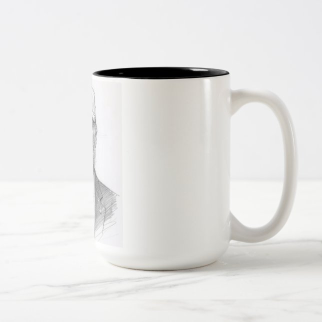Donald Trump's looks. Two-Tone Coffee Mug (Right)