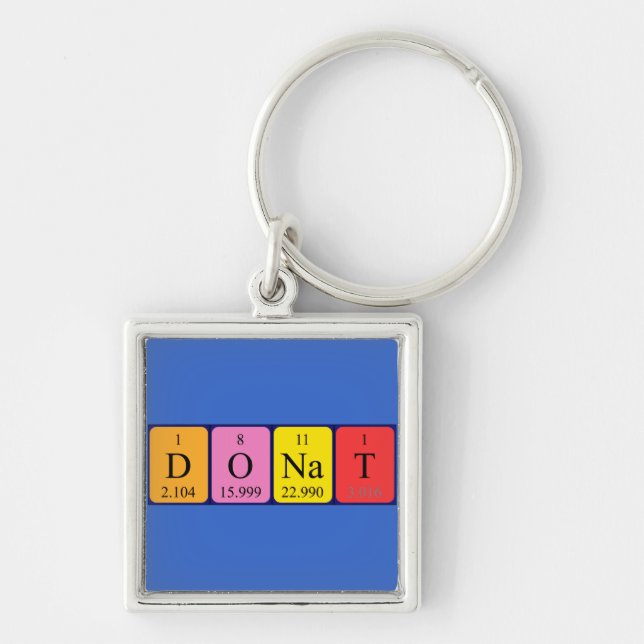 Donat periodic table name keyring (Front)