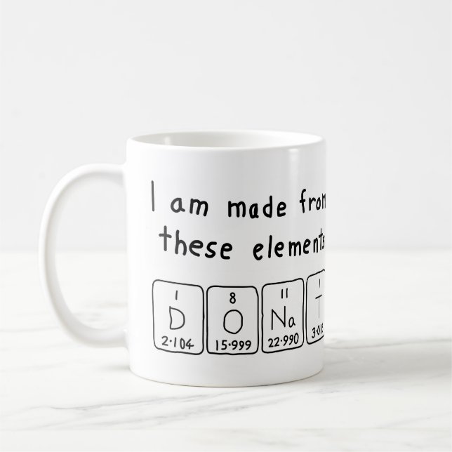 Donat periodic table name mug (Left)