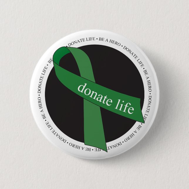 Donate Life 6 Cm Round Badge (Front)