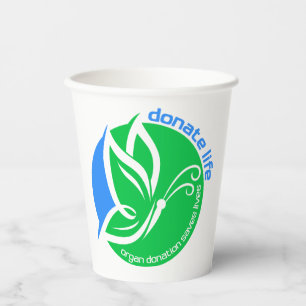 Donate Life an Organ Donor Awareness Butterfly Paper Cups