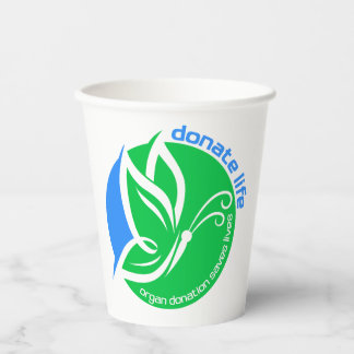 Donate Life an Organ Donor Awareness Butterfly Paper Cups