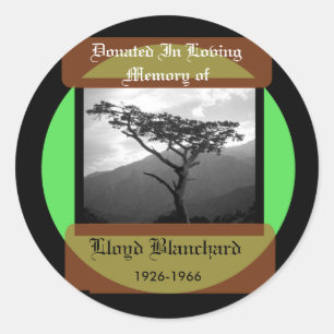 Donated in Memory of Classic Round Sticker