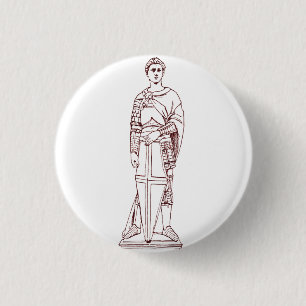 Donatello’s Saint George - Renaissance Sculpture 3 Cm Round Badge