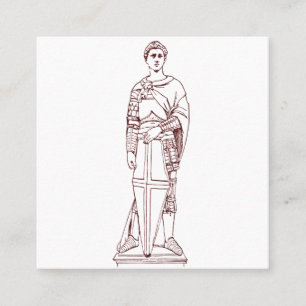Donatello’s Saint George - Renaissance Sculpture Square Business Card