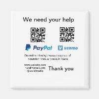 Donation Collection tip jar add your q r name caus