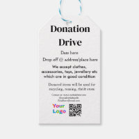 Donation drive add address date business name logo