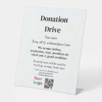 Donation drive add address date business name logo