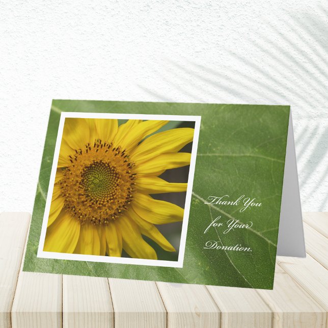 Donation Thank You Card -- Sunflower Thank You (Creator Uploaded)